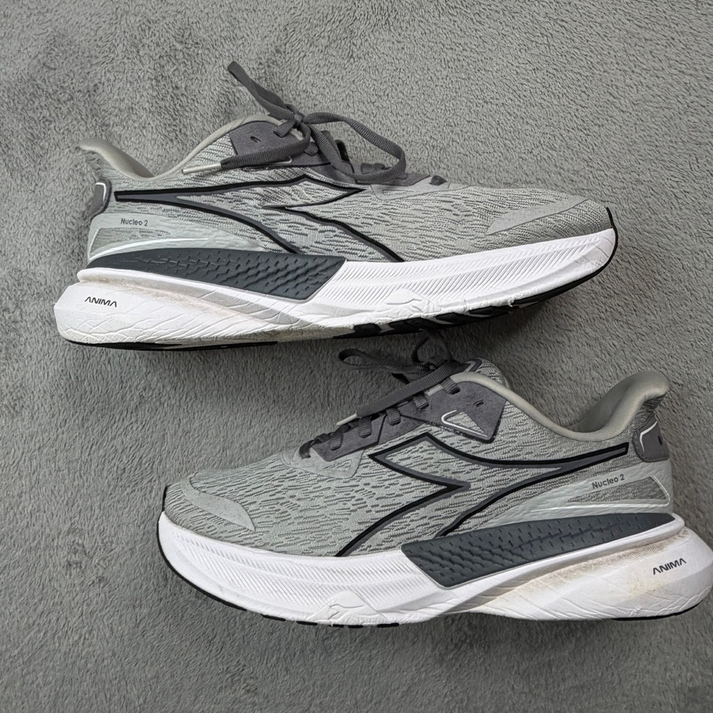 Diadora Nucleo 2 Mens Running Shoes Grey 101.181846 C9614 Size 11.5 US M